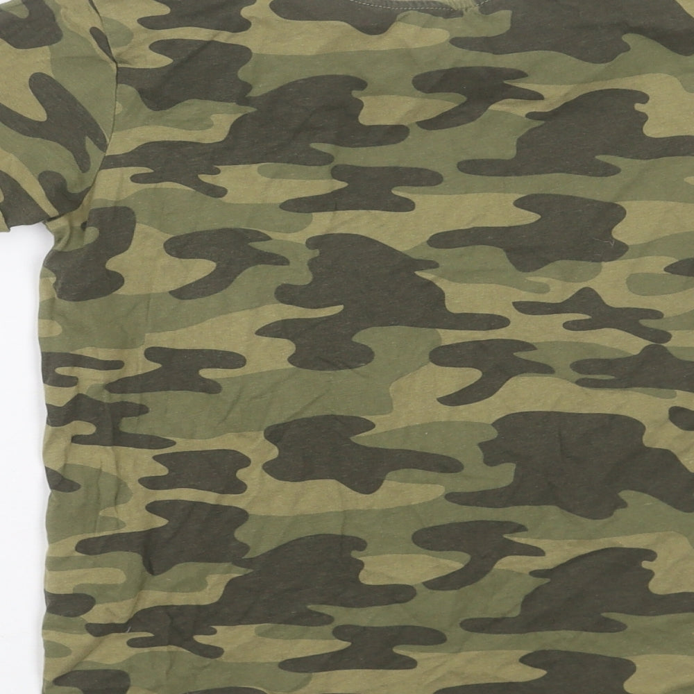 Primark Girls Green Camouflage  Basic T-Shirt Size 10-11 Years  - Be yourself