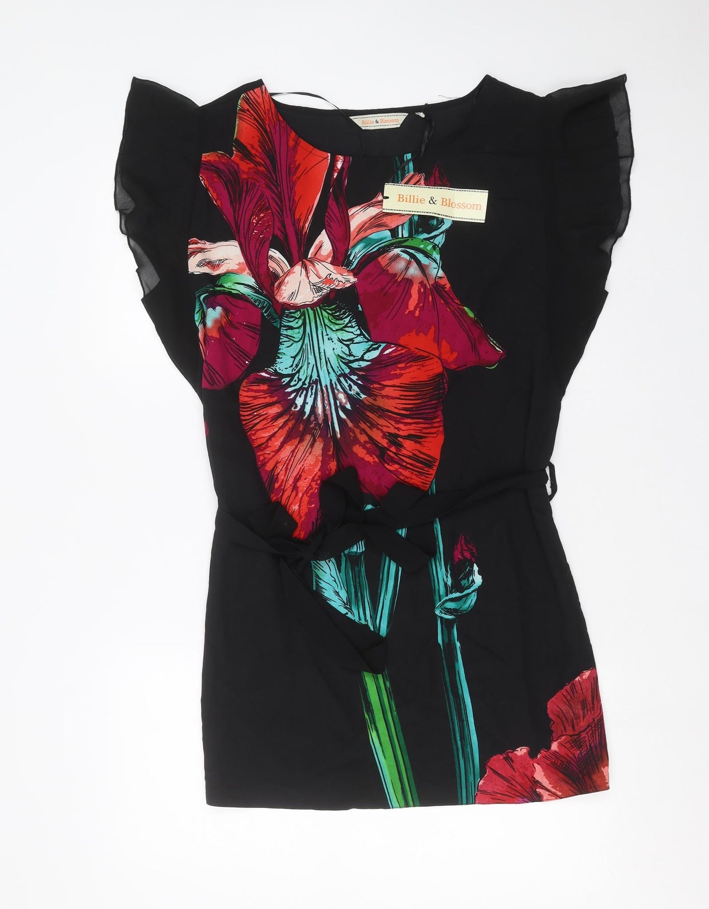 Billie & Blossom Womens Black Floral  Shift  Size 16