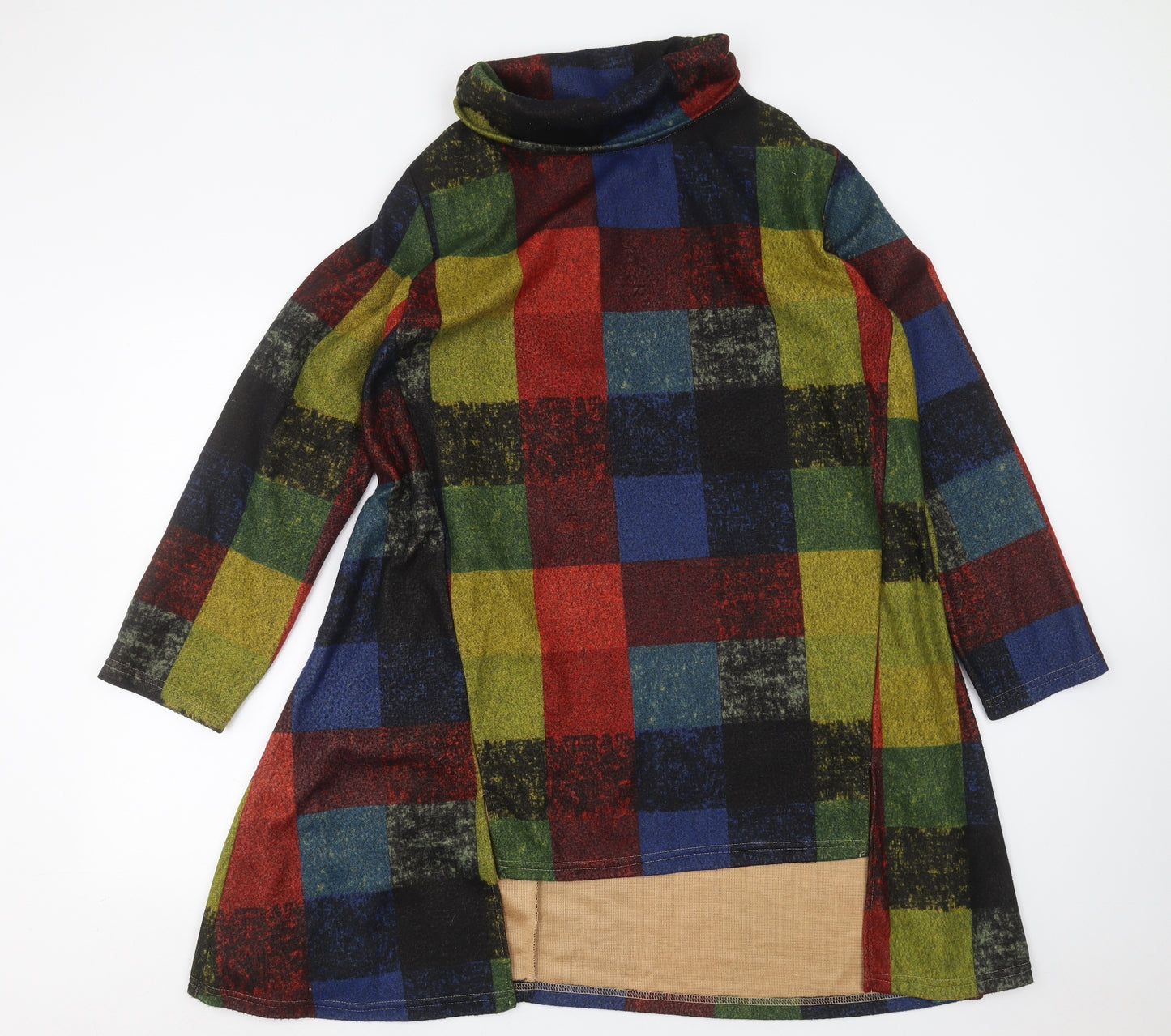 Preworn Womens Multicoloured Check  Jumper Dress  Size 2XL