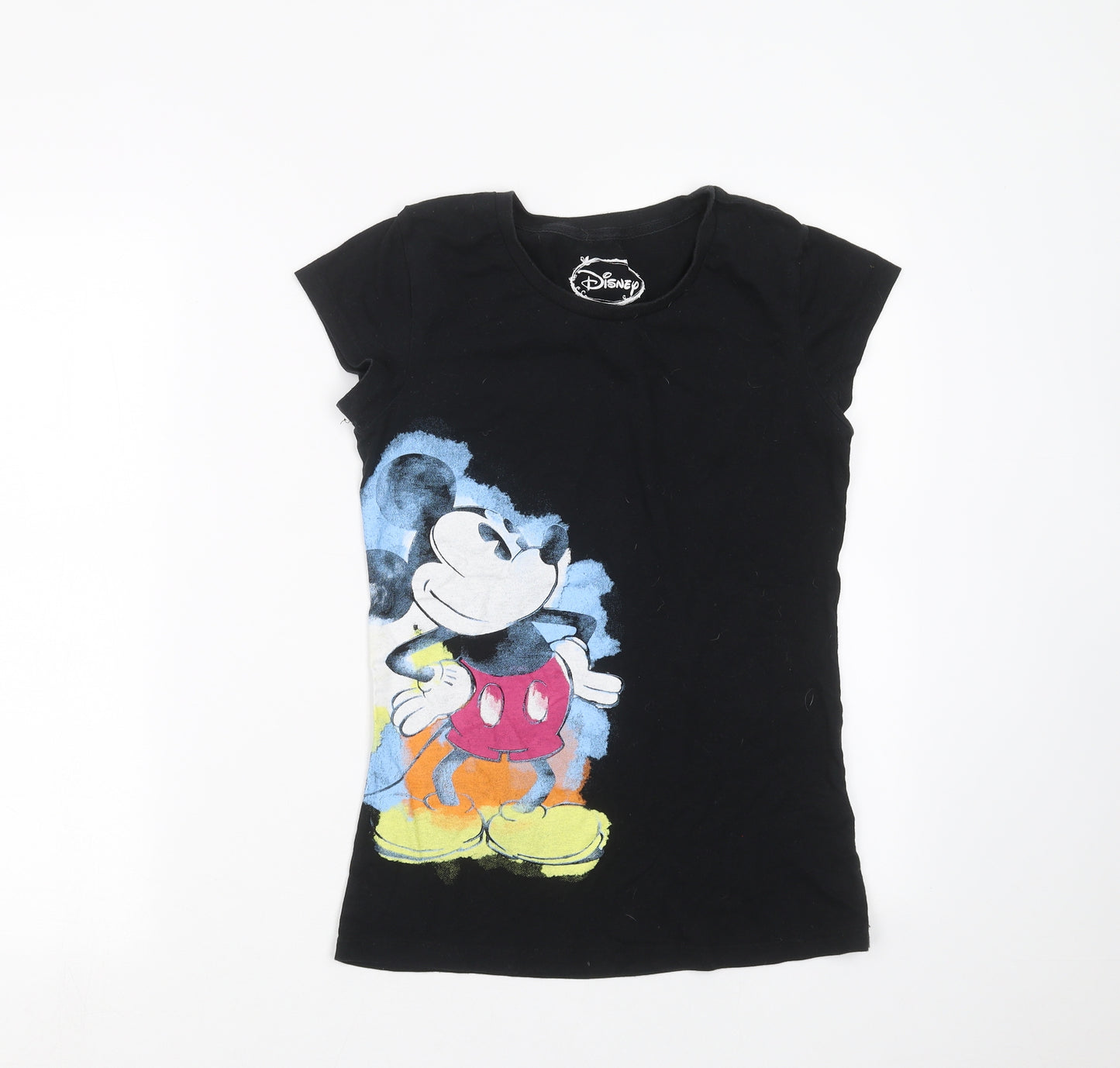 Disney Womens Black   Top Pyjama Top Size M  - mickey mouse