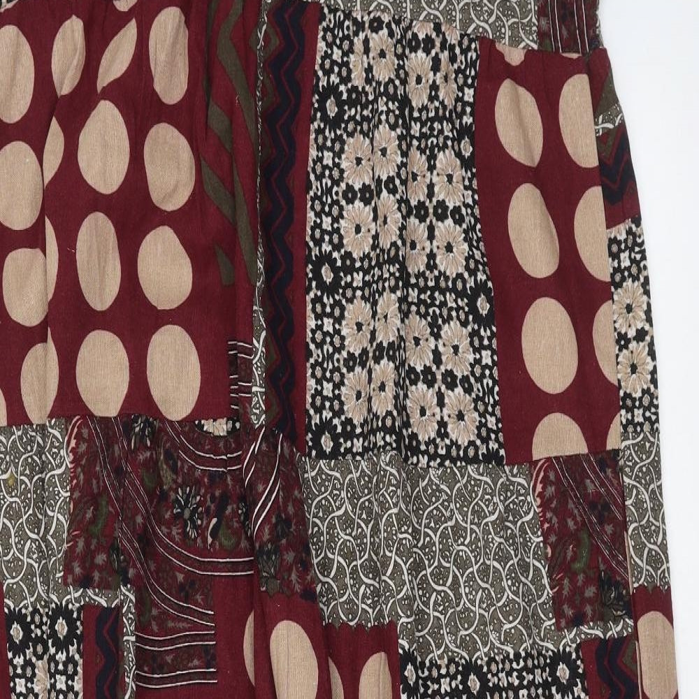 Preworn Womens Purple Geometric  Maxi  Size 2XL