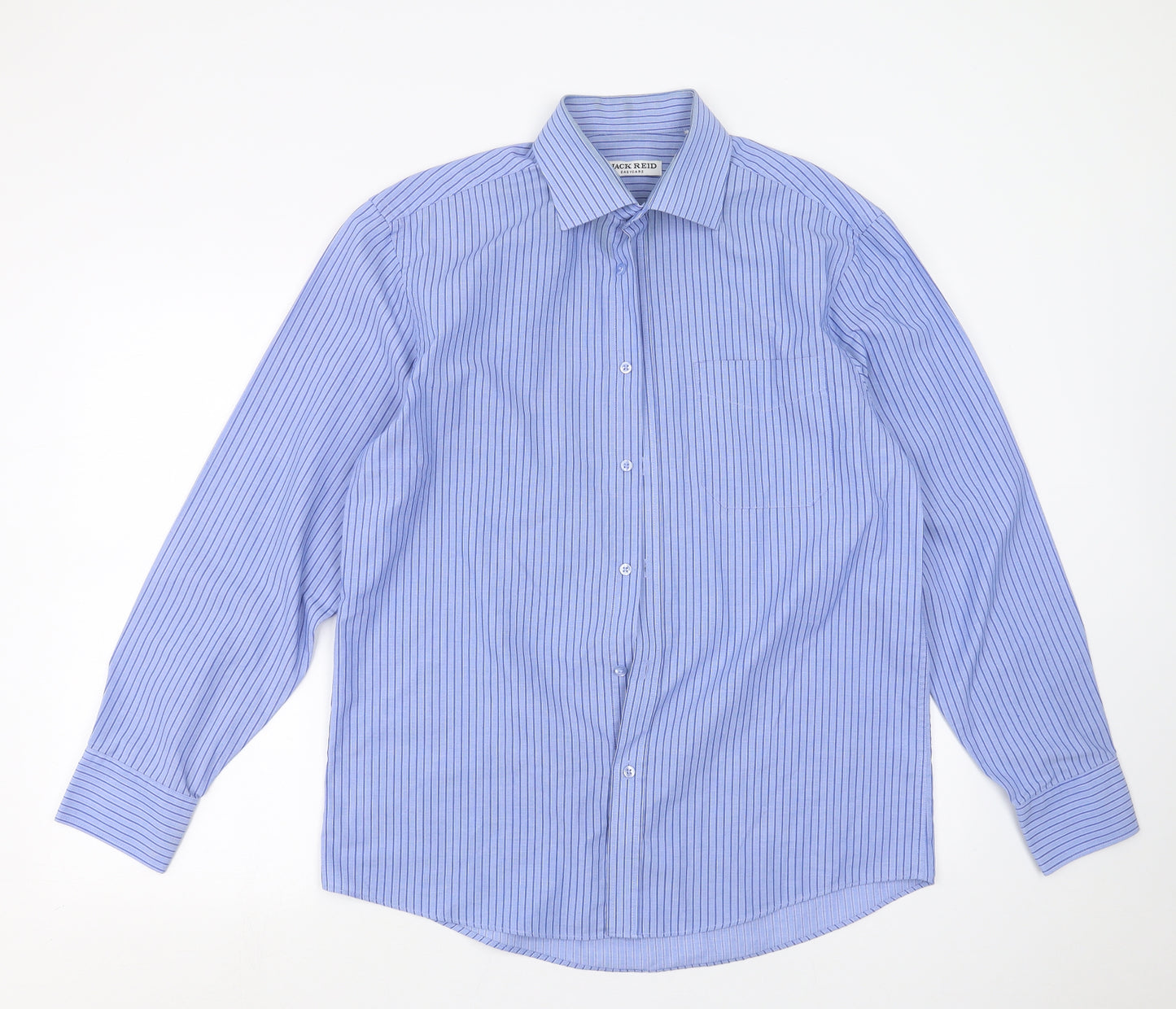 JACK REID Mens Blue Striped   Dress Shirt Size 15.5