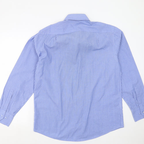 JACK REID Mens Blue Striped   Dress Shirt Size 15.5