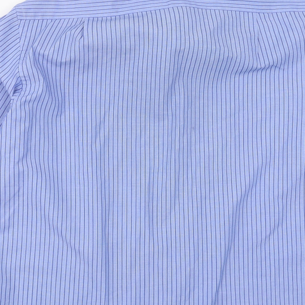 JACK REID Mens Blue Striped   Dress Shirt Size 15.5