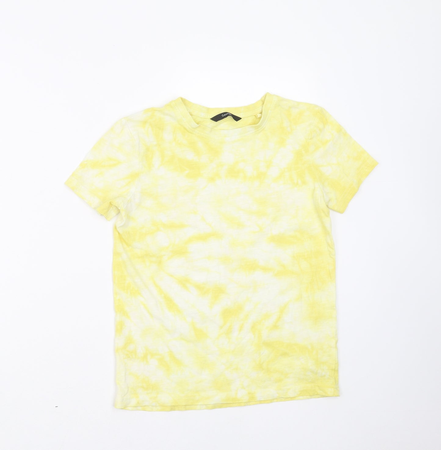 George Boys Yellow   Basic T-Shirt Size 8-9 Years  - tie dye