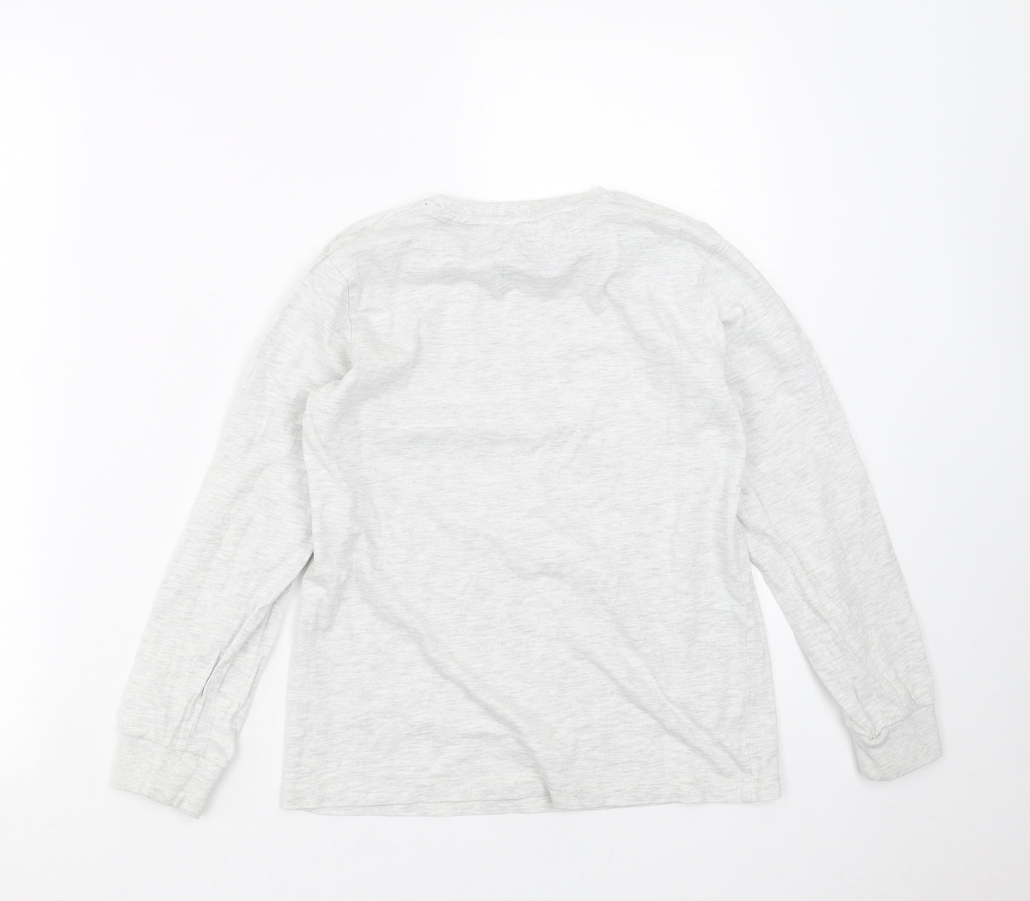 Primark Boys Grey   Basic T-Shirt Size 8-9 Years  - dinosaur