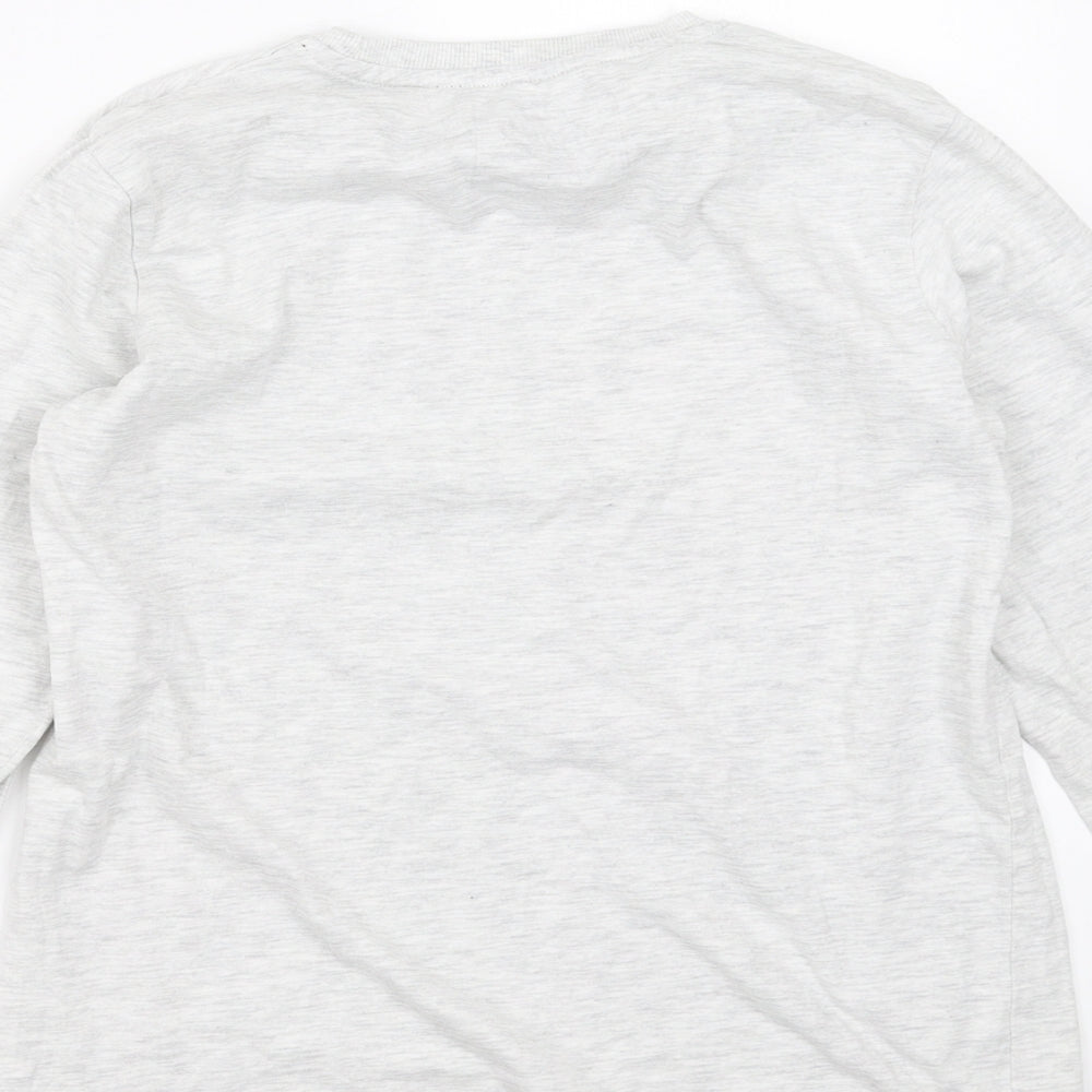 Primark Boys Grey   Basic T-Shirt Size 8-9 Years  - dinosaur