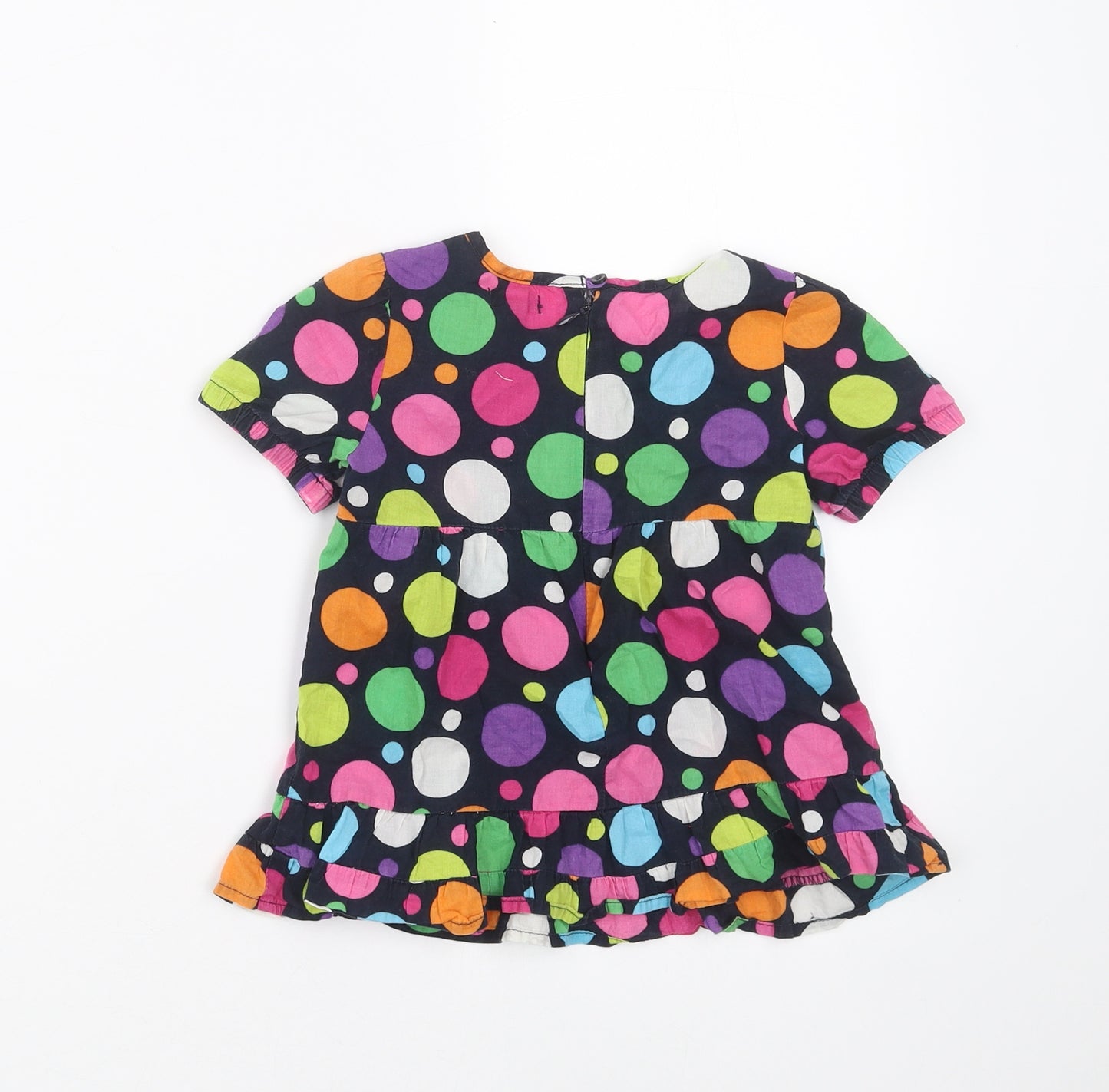 Baby Gap Girls Blue Polka Dot  Basic T-Shirt Size 3 Years