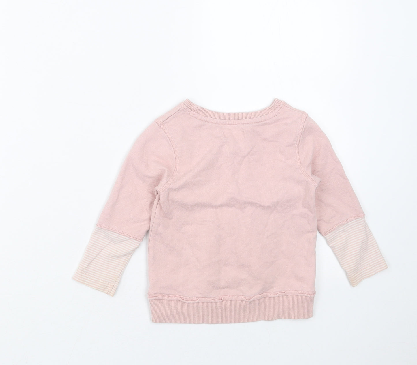 NEXT Girls Pink   Pullover Jumper Size 12-18 Months  - butterflies
