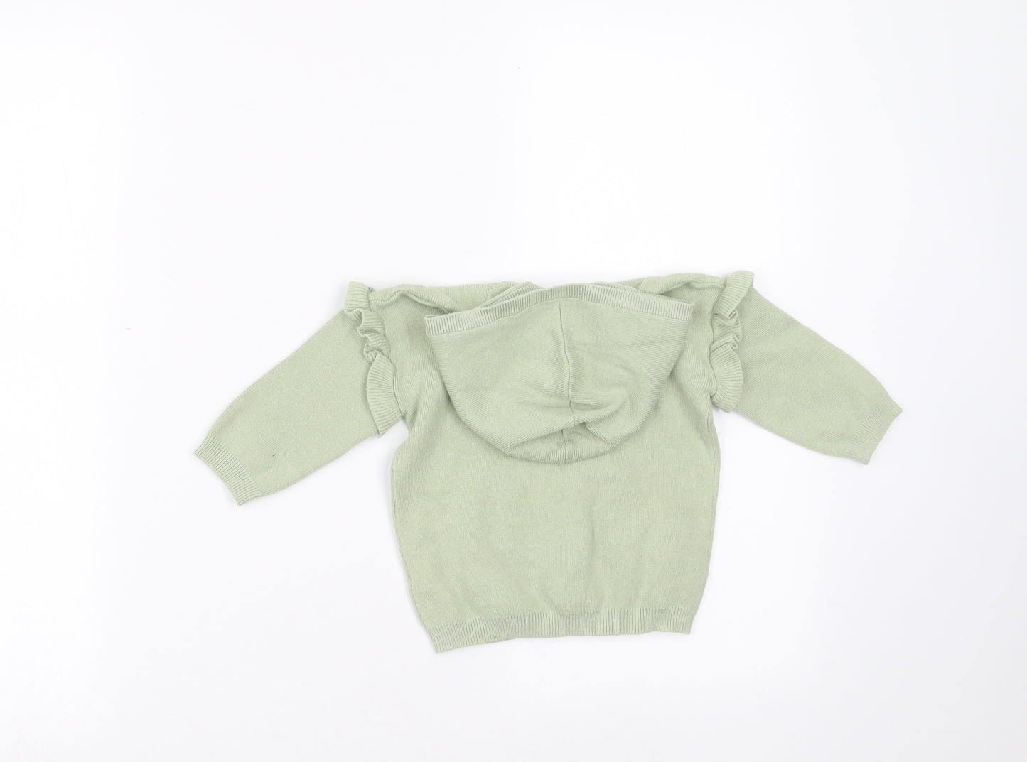 George Girls Green  Knit Pullover Jumper Size 12-18 Months  - hoodie