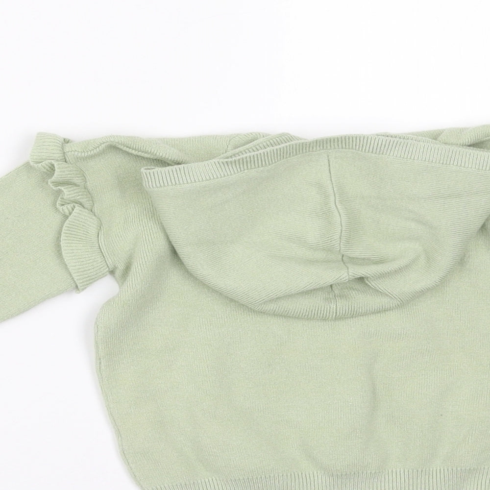George Girls Green  Knit Pullover Jumper Size 12-18 Months  - hoodie