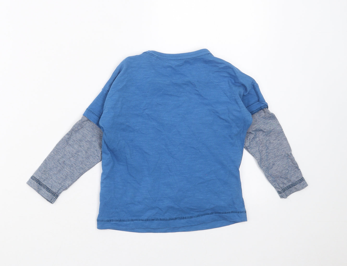 TU Boys Blue   Basic T-Shirt Size 18-24 Months  - digger