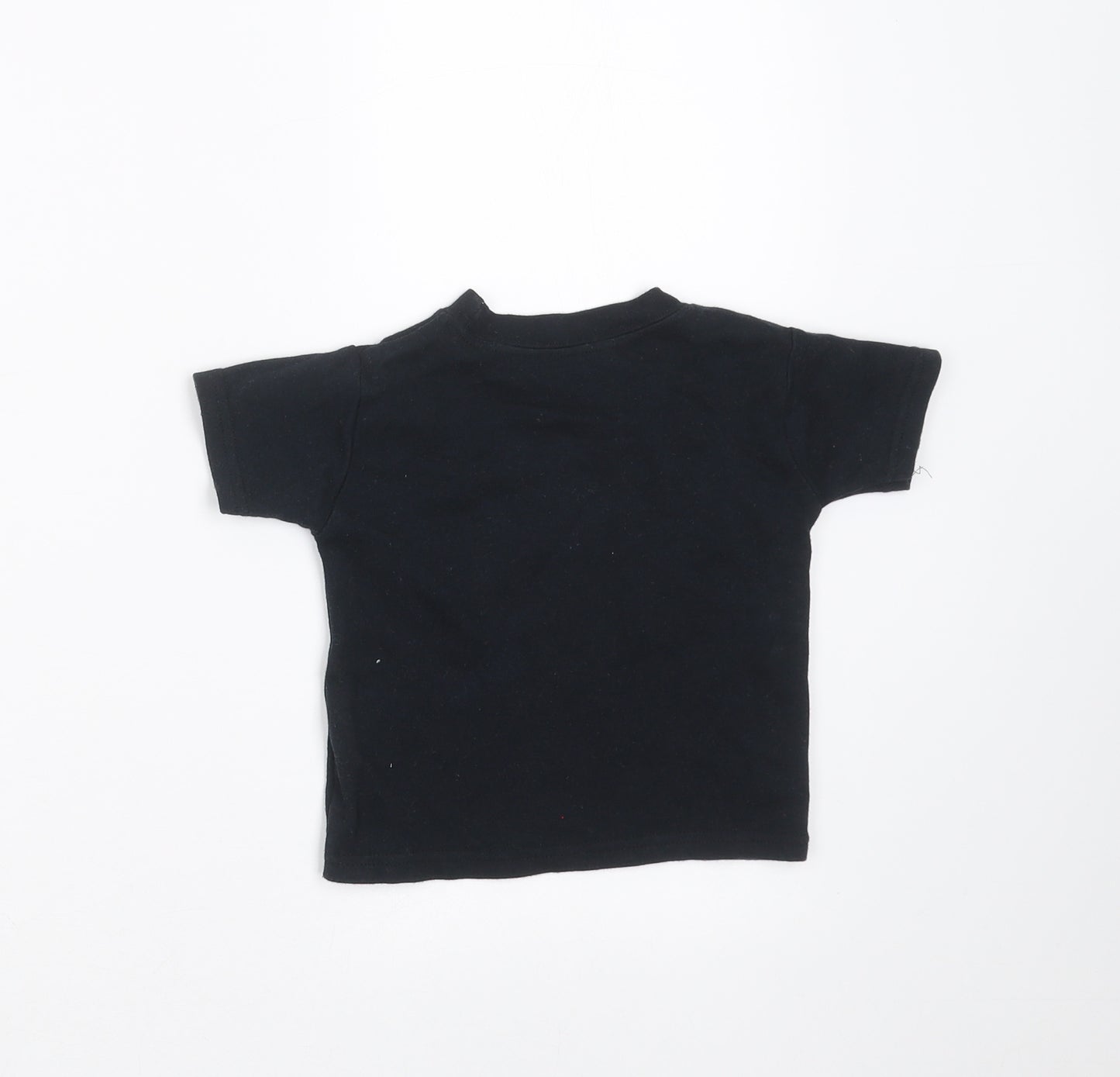 Preworn Baby Black   Basic T-Shirt Size 3-6 Months  - hello