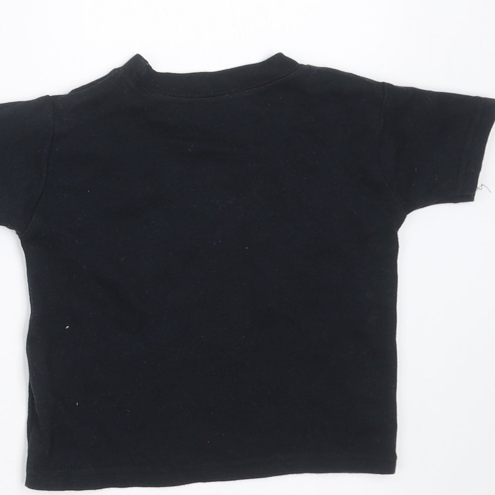 Preworn Baby Black   Basic T-Shirt Size 3-6 Months  - hello