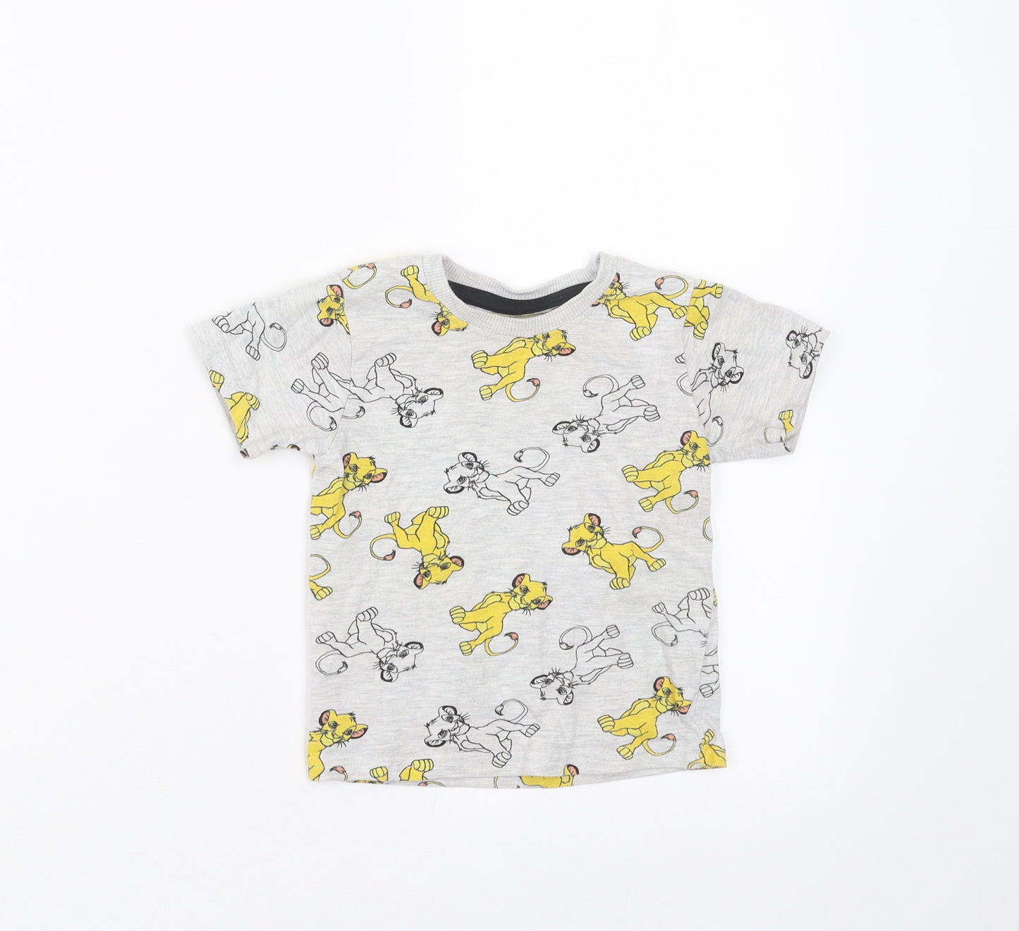 Primark Baby Grey   Basic T-Shirt Size 12-18 Months  - Simba Lion King