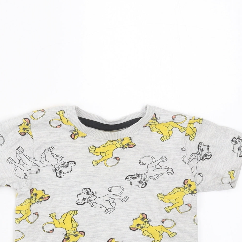 Primark Baby Grey   Basic T-Shirt Size 12-18 Months  - Simba Lion King