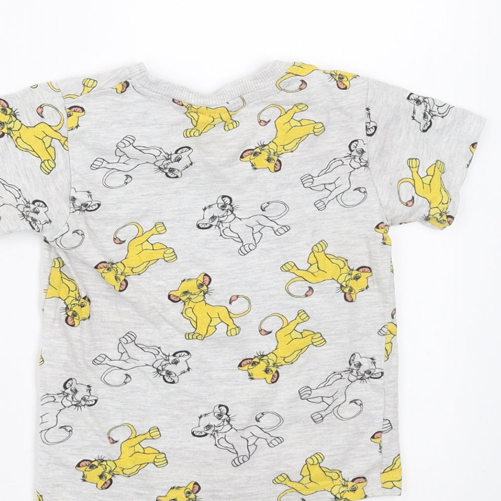 Primark Baby Grey   Basic T-Shirt Size 12-18 Months  - Simba Lion King