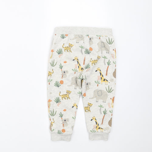 Primark Baby Beige   Jogger Trousers Size 18-24 Months  - animals