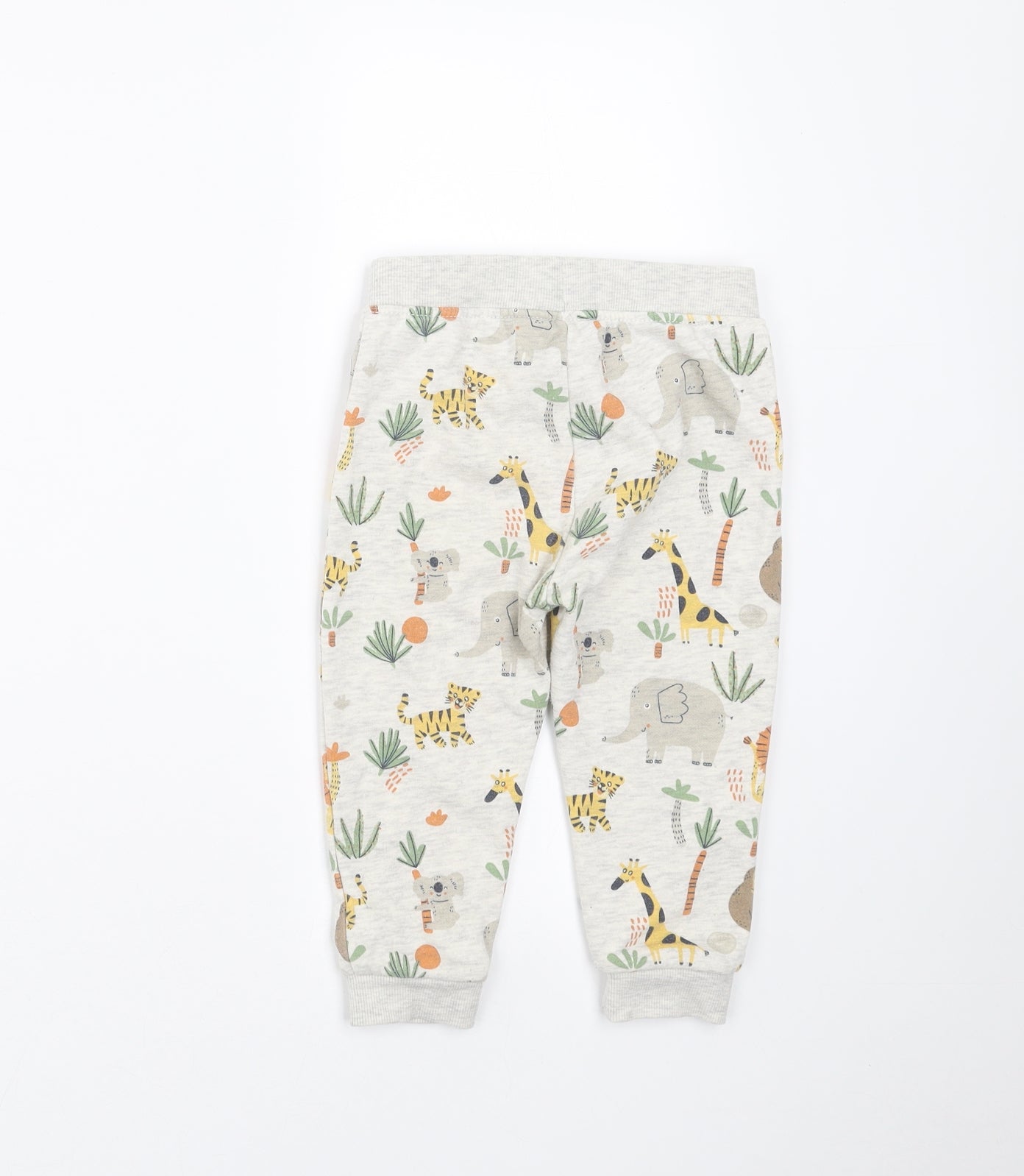 Primark Baby Beige   Jogger Trousers Size 18-24 Months  - animals