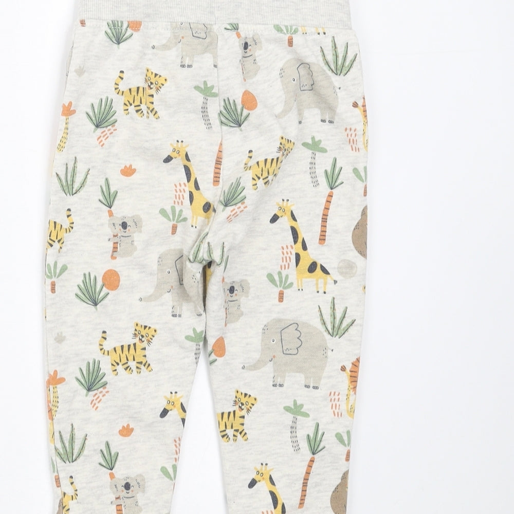 Primark Baby Beige   Jogger Trousers Size 18-24 Months  - animals