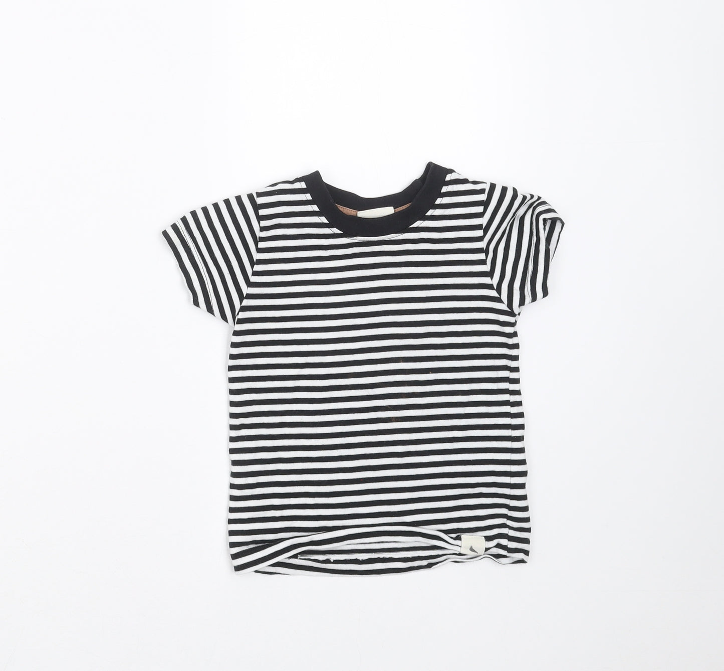 Turtledove Boys Black Striped  Basic T-Shirt Size 12-18 Months  - 1-2 Years