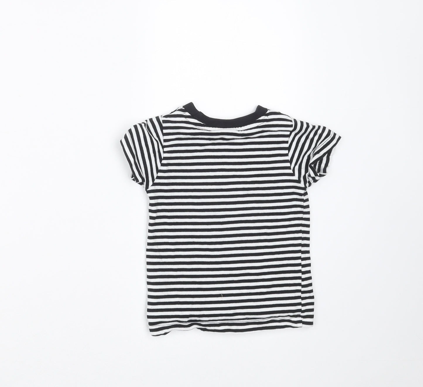 Turtledove Boys Black Striped  Basic T-Shirt Size 12-18 Months  - 1-2 Years
