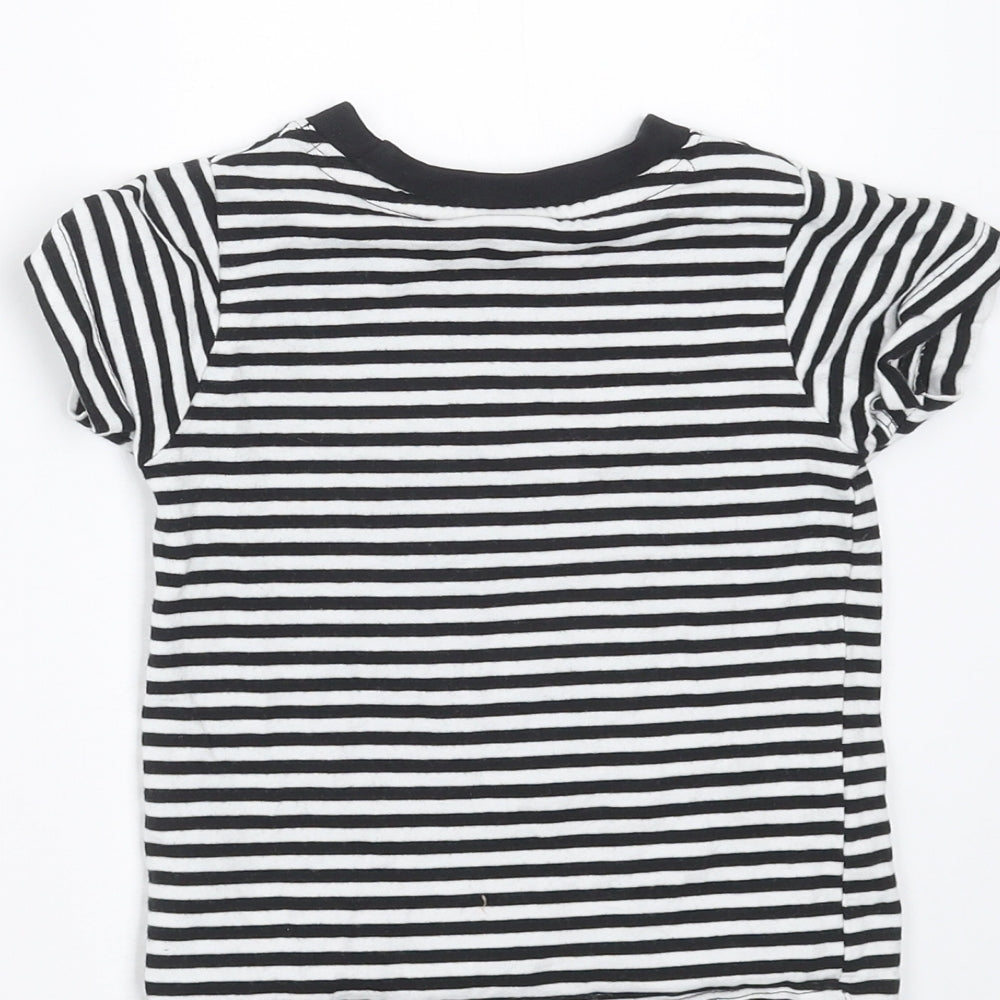 Turtledove Boys Black Striped  Basic T-Shirt Size 12-18 Months  - 1-2 Years