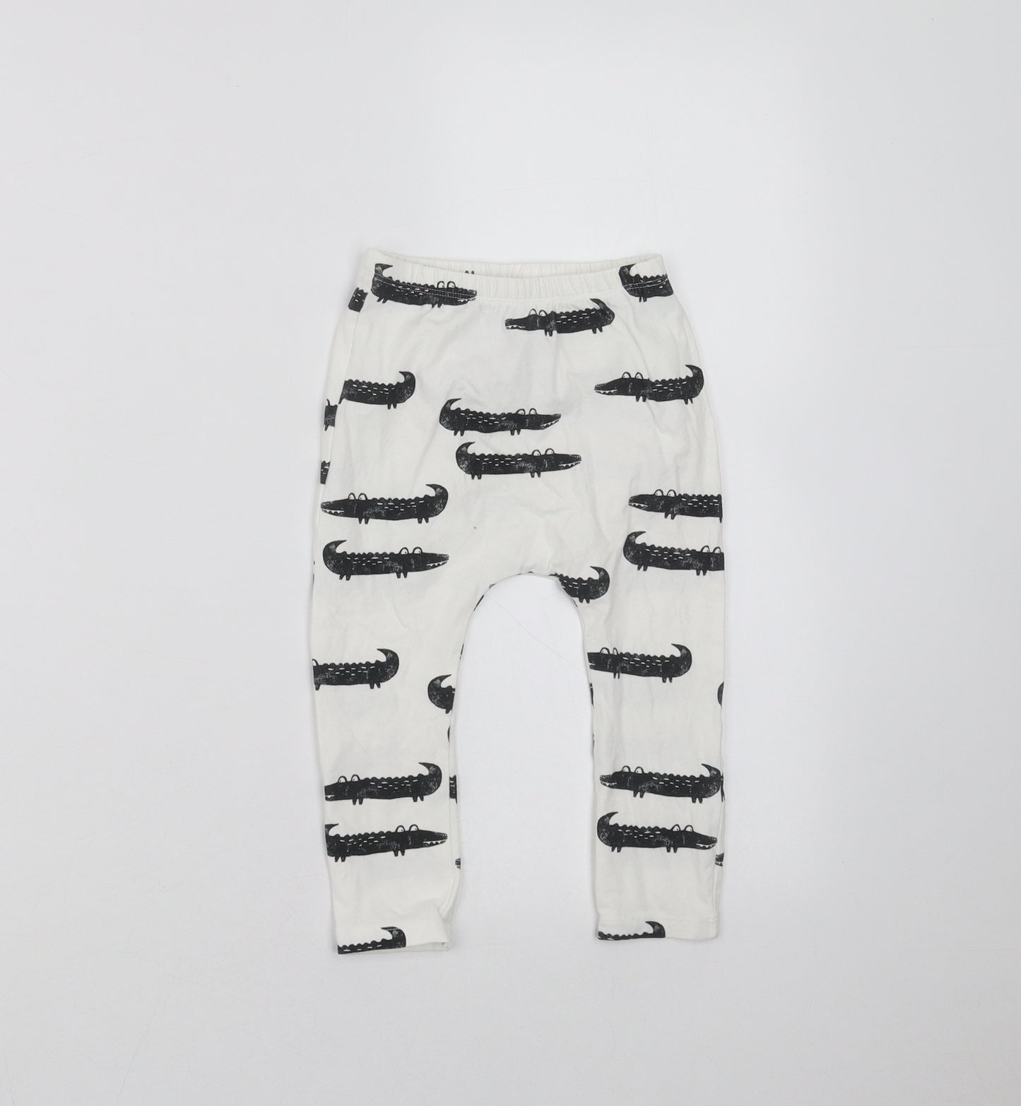 NEXT Baby White    Trousers Size 18-24 Months  - crocodile