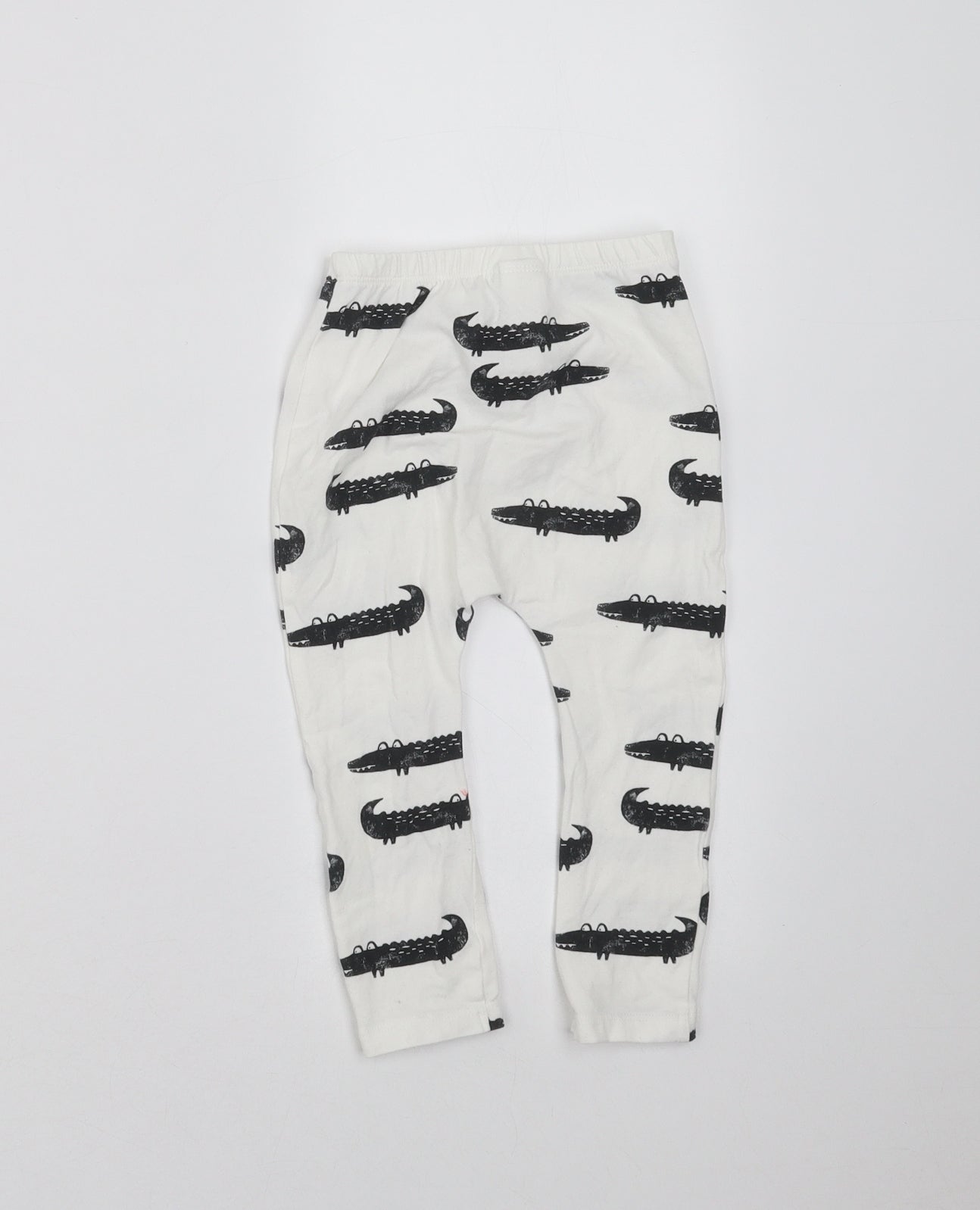 NEXT Baby White    Trousers Size 18-24 Months  - crocodile