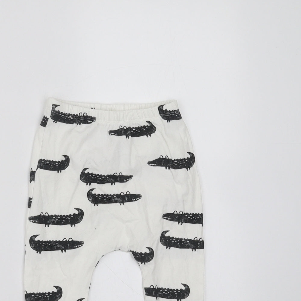 NEXT Baby White    Trousers Size 18-24 Months  - crocodile