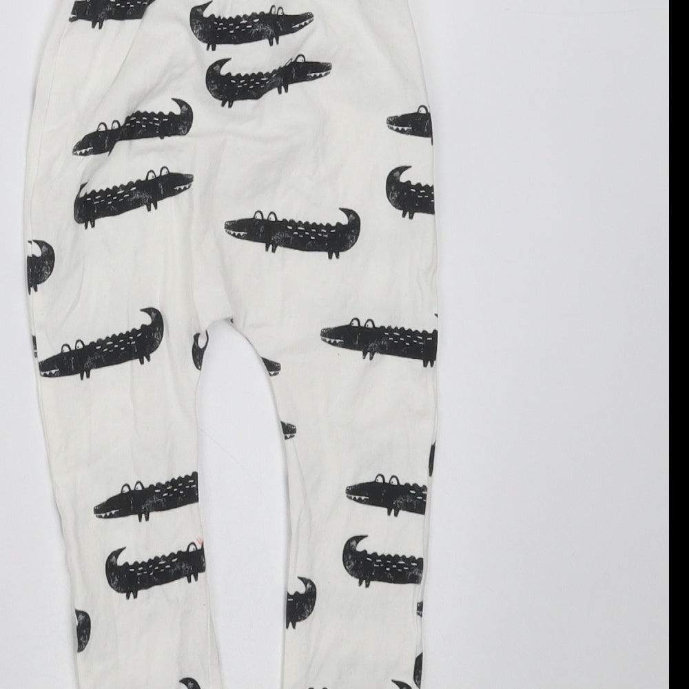 NEXT Baby White    Trousers Size 18-24 Months  - crocodile