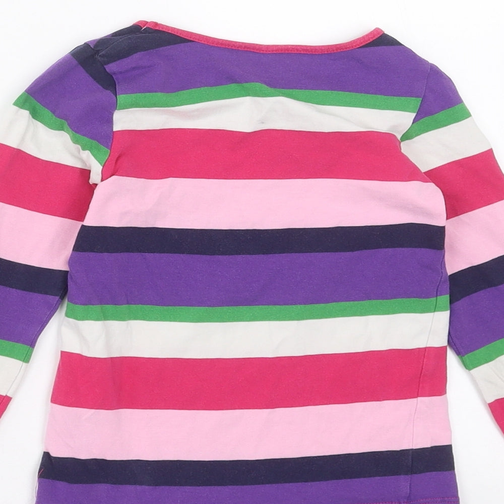H&M Girls Multicoloured Striped  Basic T-Shirt Size 4-5 Years