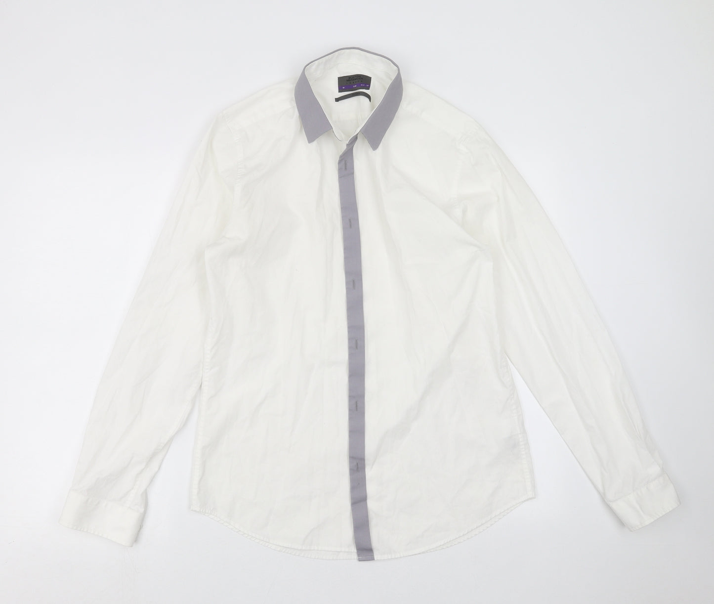 Burton Mens White    Dress Shirt Size M
