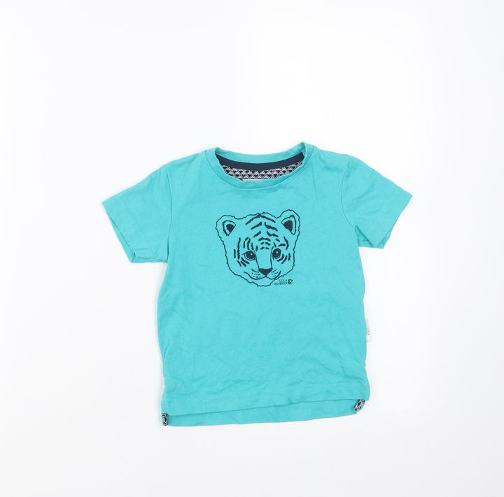 Lola Maverick Baby Blue Basic T-Shirt Size 12-18 Months - tiger