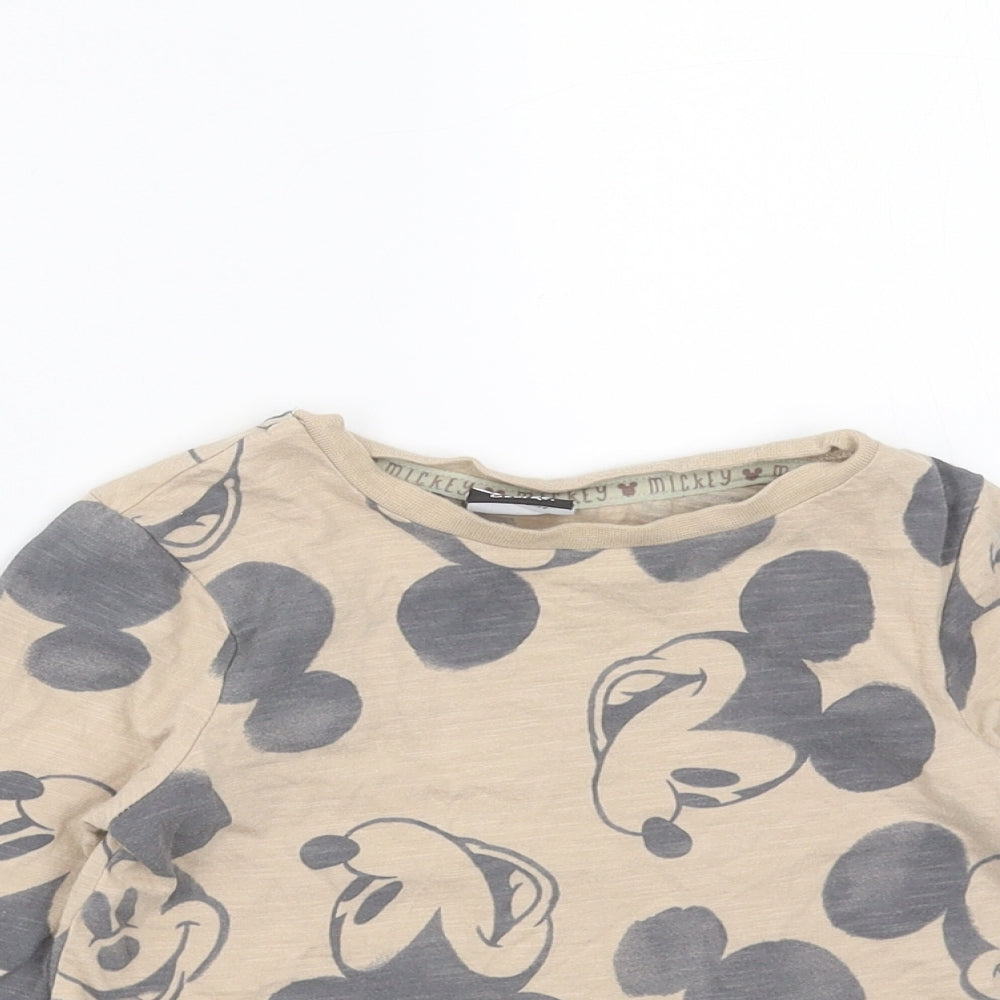 George Baby Beige   Basic T-Shirt Size 18-24 Months  - mickey mouse