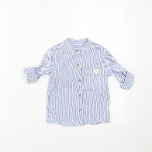 Billie Baby Blue Striped  Basic Button-Up Size 18-24 Months
