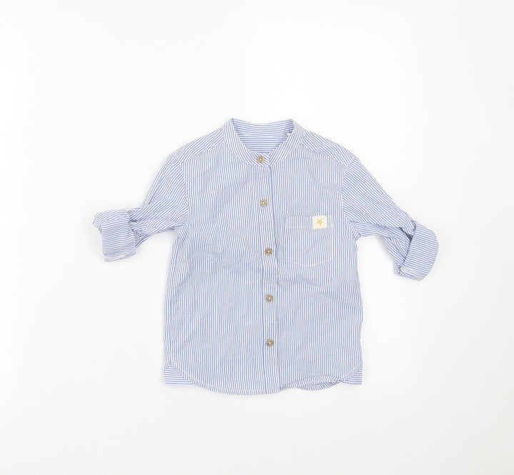 Billie Baby Blue Striped Basic Button-Up Size 18-24 Months