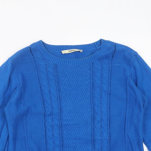 Oasis Womens Blue  Knit Pullover Jumper Size M
