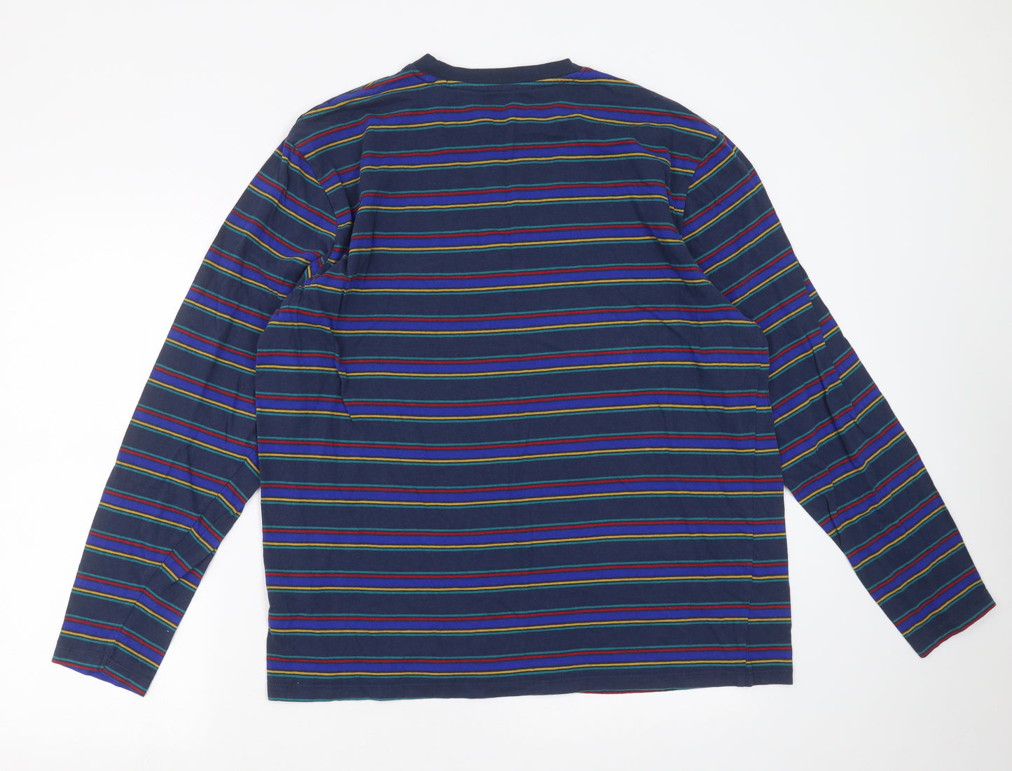 Primark Mens Blue Striped   T-Shirt Size 2XL