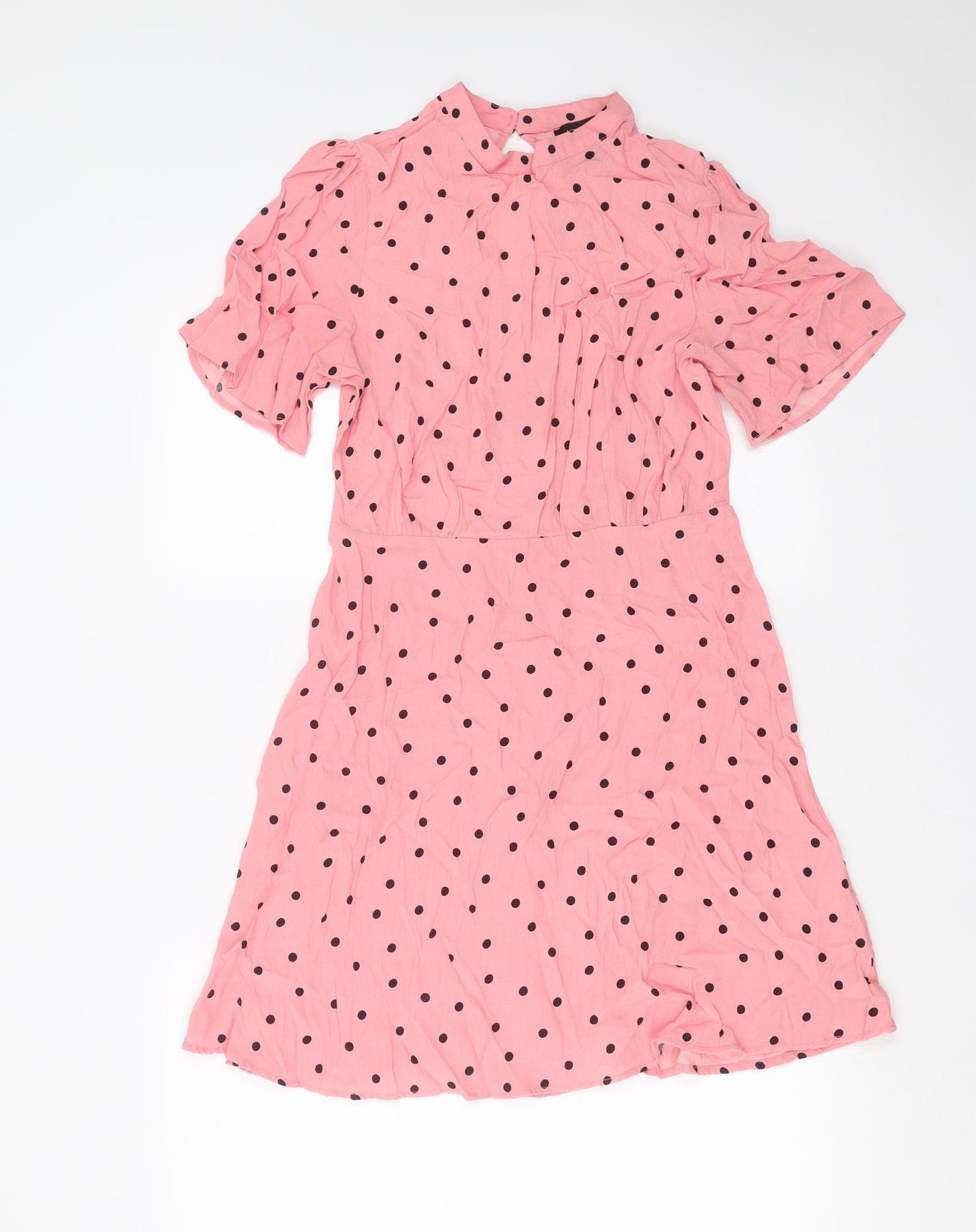 New Look Womens Pink Polka Dot  Shift  Size 12