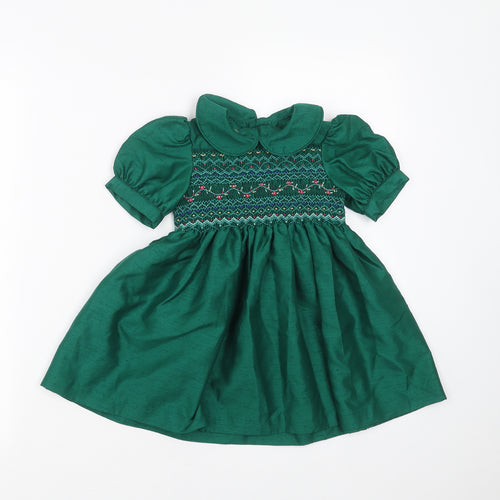 Marks and Spencer Girls Green   Fit & Flare  Size 12-18 Months