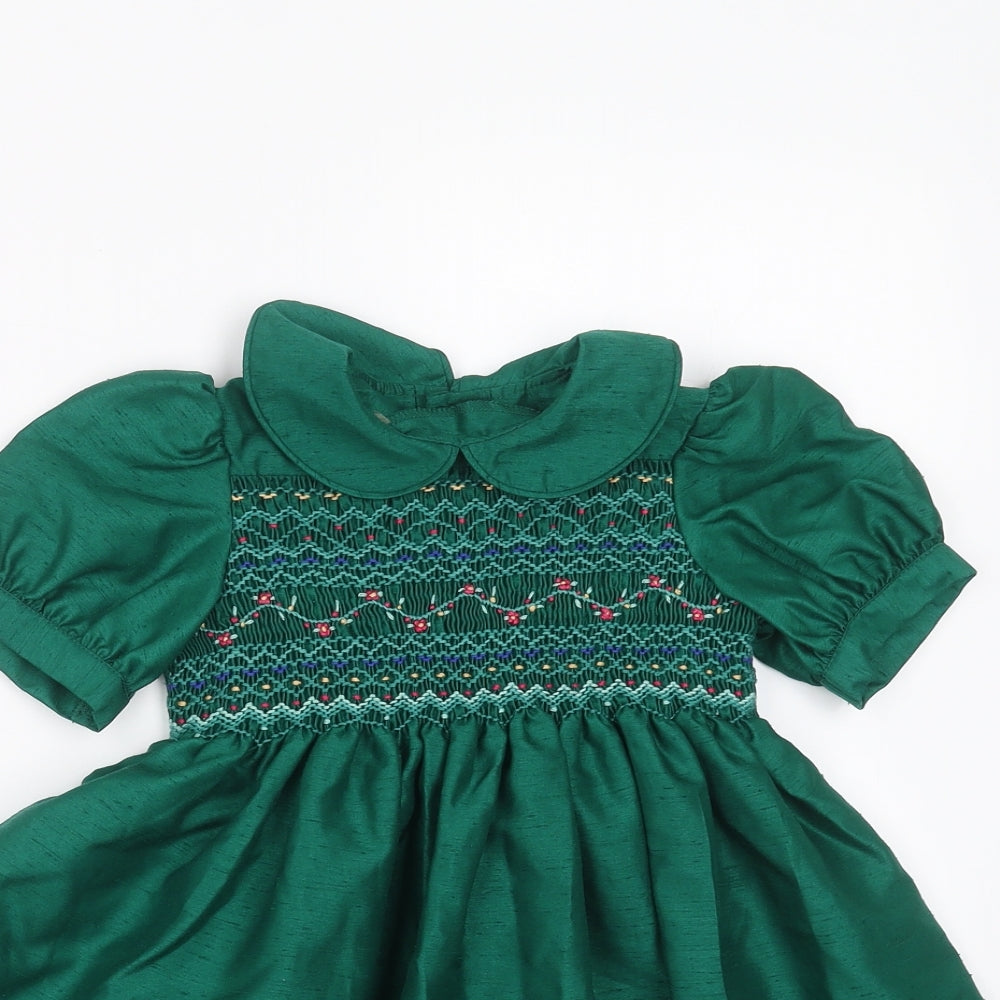 Marks and Spencer Girls Green   Fit & Flare  Size 12-18 Months