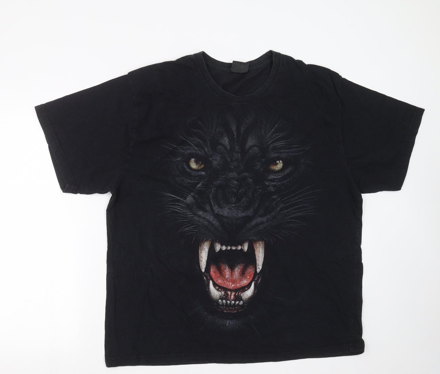 spiraldirect Mens Black    T-Shirt Size 2XL  - animal