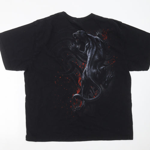 spiraldirect Mens Black    T-Shirt Size 2XL  - animal
