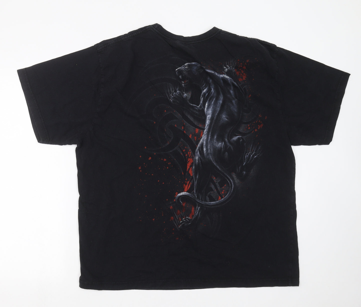 spiraldirect Mens Black    T-Shirt Size 2XL  - animal