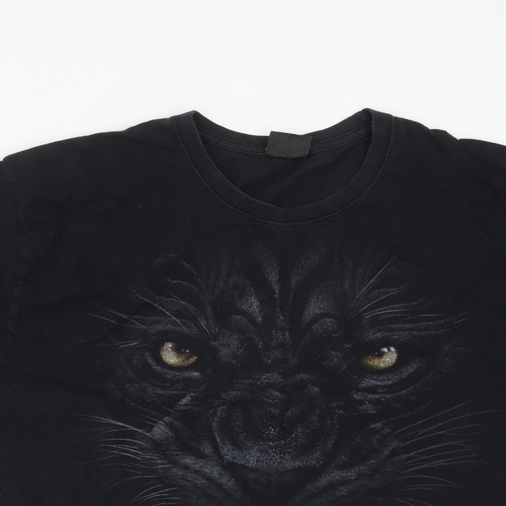 spiraldirect Mens Black    T-Shirt Size 2XL  - animal