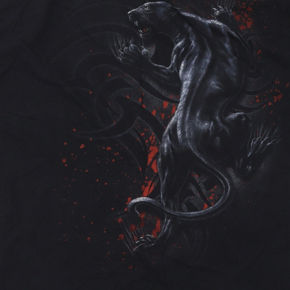 spiraldirect Mens Black    T-Shirt Size 2XL  - animal