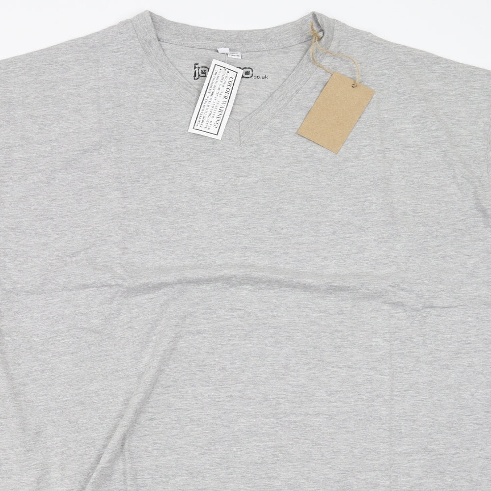 Jacamo Mens Grey    T-Shirt   - 5XL