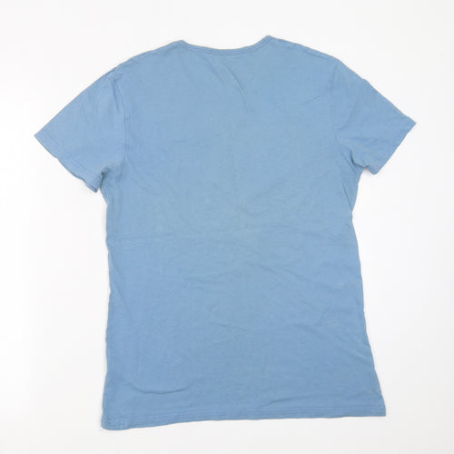 River Island Womens Blue Geometric  Basic T-Shirt Size S