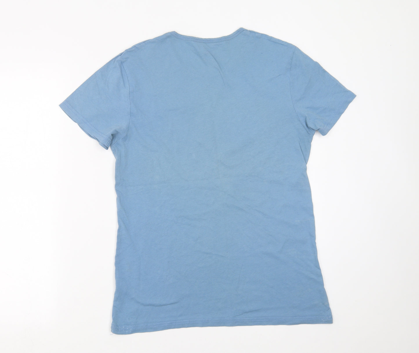 River Island Womens Blue Geometric  Basic T-Shirt Size S